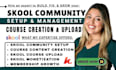 do skool online course contents creation skool community setup for coaches