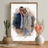 create a hand painted watercolor couple portrait keepsake