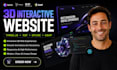 design 3d interactive website using spline gsap, r3f and threejs 3d web expert