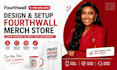 setup fourthwall store with printful products and design fourthwall website