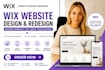 wix website design wix website redesign, design or create wix business website