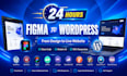 convert figma to wordpress, pixel perfect design in 24 hours