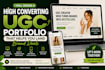 create a professional ugc portfolio website for content creators