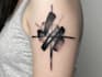 custom an abstract black tattoo design