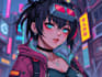 design anime character, a cyberpunk character