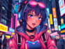 create stunning cyberpunk character illustration