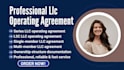 draft operating agreement for series llc or l3c llc professionally