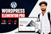build a modern wordpress website with elementor pro