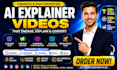create ai explainer video 3d animation  ai video art