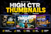 design high CTR cinematic youtube thumbnails
