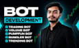 develop custom blockchain, solana, pumpfun, trading bots