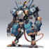 draw a mecha robot art and illustration