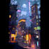 do cyberpunk scifi futuristic city