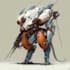 make a mecha robot art and illustration
