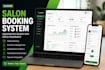 develop a custom salon booking website with admin dashboard