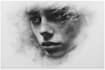 draw a charcoal and portrait illustration