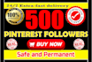 get you 500 real growth to pinterest followers