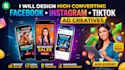 design converting facebook instagram and tiktok ads