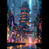 do cyberpunk scifi futuristic city