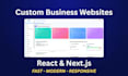 build a professional business website using react and nextjs