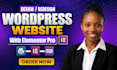 design, redesign or create wordpress website with elementor, wordpress developer