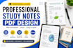 create professional study notes and educational PDF