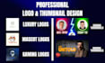 design professional youtube thumbnails and business logo
