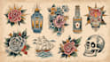 create awesome old school tattoo style design