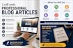 write professional blog articles