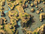 create an elegant fantasy game map illustration