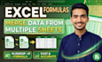 do excel formulas, vlookup, data merging, charts and calculations