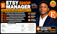 be your etsy virtual assistant or store manager and do etsy shop SEO