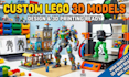 do 3d lego model, lego minifigure for 3d printing