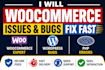 fix wordpress bugs, woocommerce errors quickly