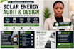 do solar energy audit, load calculation and inverter battery sizing