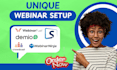 setup webinarninja, webinarfuel, stealthseminar, crowdcast, demio, webex webinar
