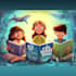 make watercolor children book cover illustration