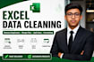 clean excel data, remove duplicates, split and merge files