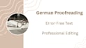proofread and edit your german texts professionally