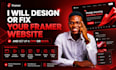 design framer website animation, fix framer, cms or blog template