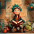 create a professional cartoon book cover illustration