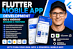 develop flutter mobile app ios and android backend and frontend development