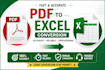 fast and accurate PDF to excel conversion