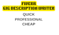 write you a gig description that sells and attracts