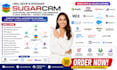 setup sugarcrm sales pipeline erp integration ai email marketing website API