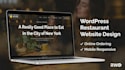 design a modern wordpress restaurant website with menu