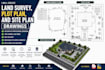create land survey, plot plan, and site plan drawings