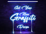 do neon graffiti logo and banner design