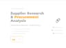 do supply chain research and business analysis