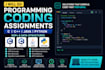do programming coding assignments in c cpp java python oop and data structures